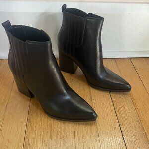 Marc Fisher LTD Oshay Black Leather Boots